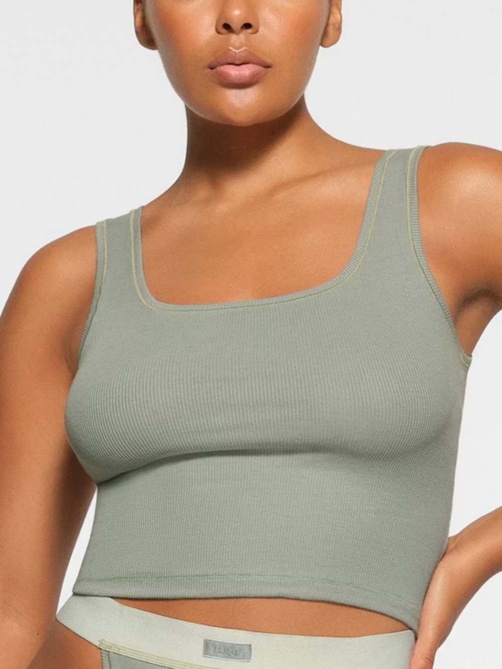 Skims Cotton Rib Tank Mineral XS